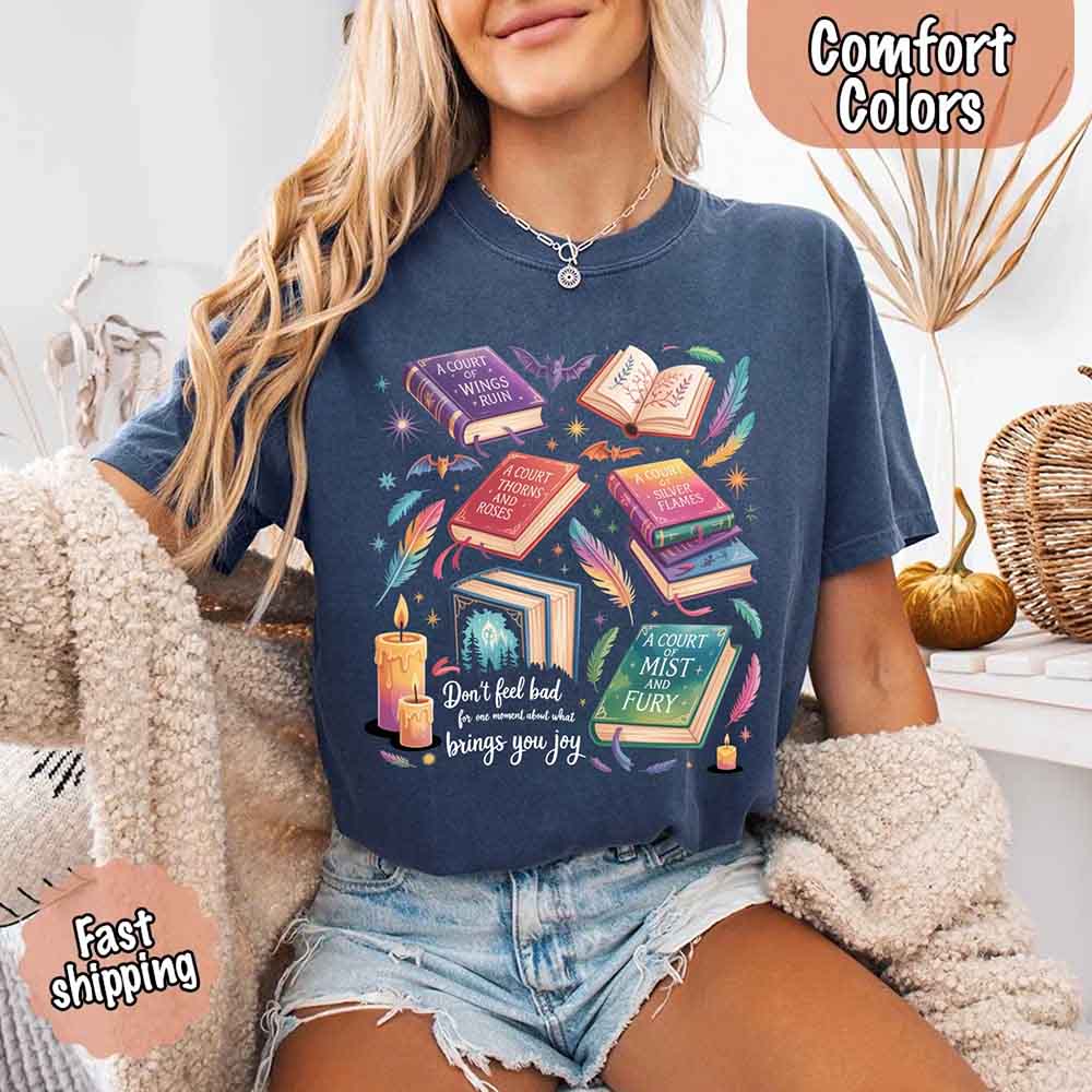 Velaris Book Lover Comfort Colors Tee – ACOTAR Bat Boys Shirt for Women, SJM-Inspired Gift