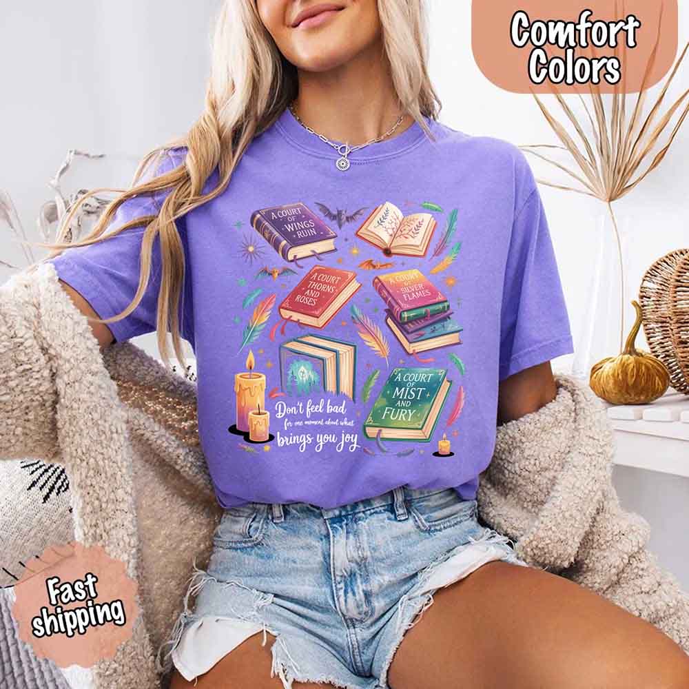 Velaris Book Lover Comfort Colors Tee – ACOTAR Bat Boys Shirt for Women, SJM-Inspired Gift