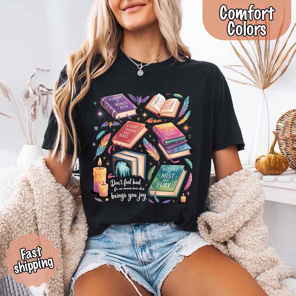 Velaris Book Lover Comfort Colors Tee – ACOTAR Bat Boys Shirt for Women, SJM-Inspired Gift