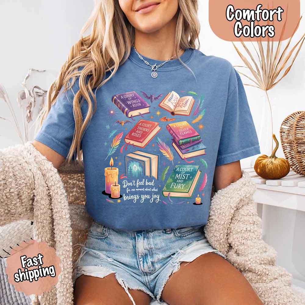 Velaris Book Lover Comfort Colors Tee – ACOTAR Bat Boys Shirt for Women, SJM-Inspired Gift