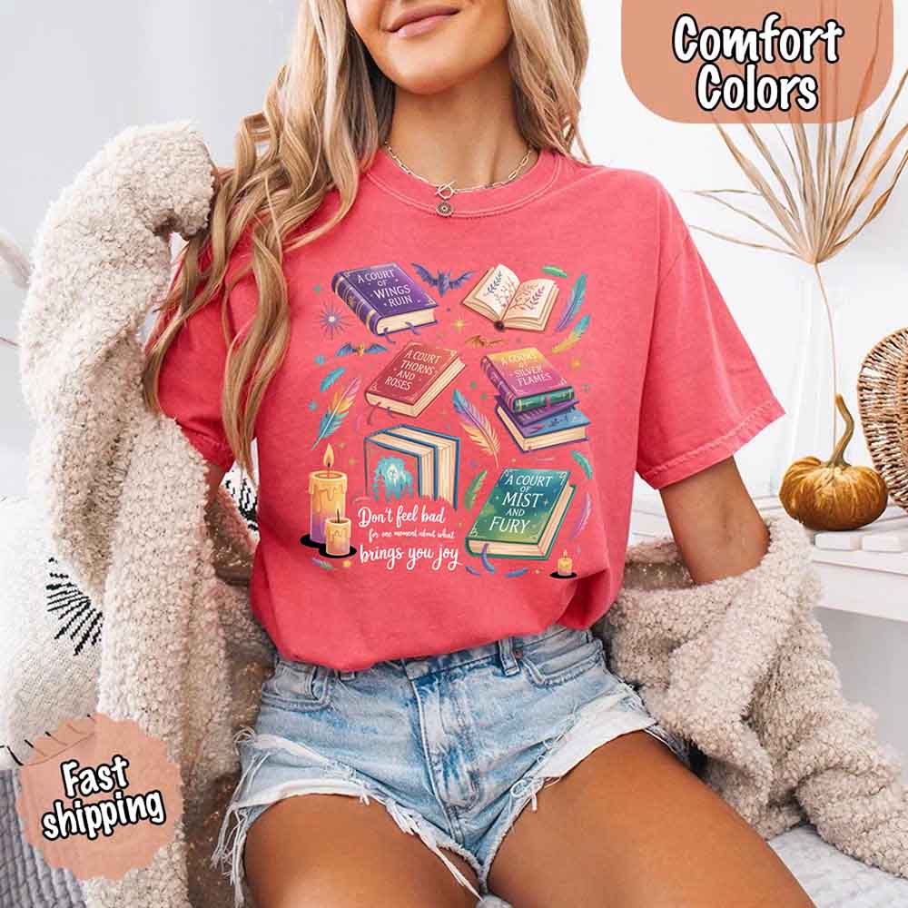 Velaris Book Lover Comfort Colors Tee – ACOTAR Bat Boys Shirt for Women, SJM-Inspired Gift