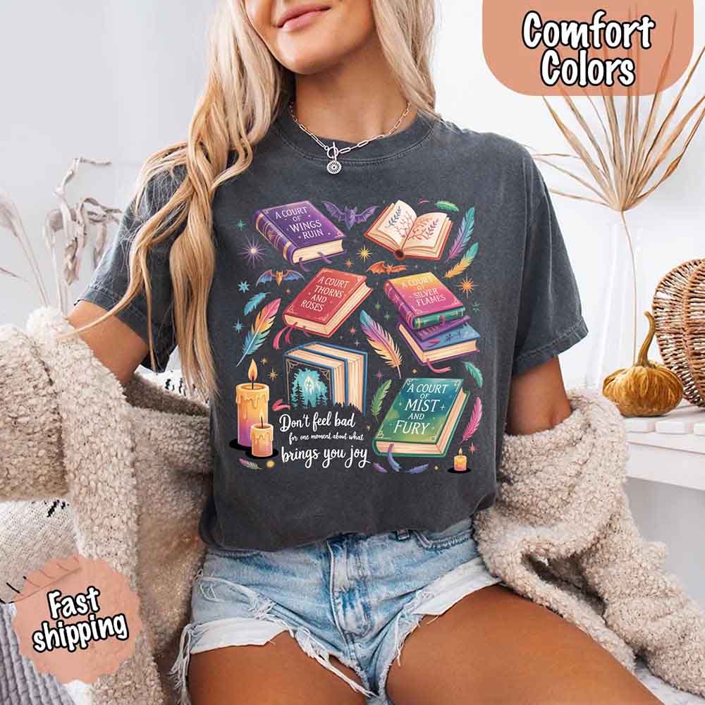 Velaris Book Lover Comfort Colors Tee – ACOTAR Bat Boys Shirt for Women, SJM-Inspired Gift