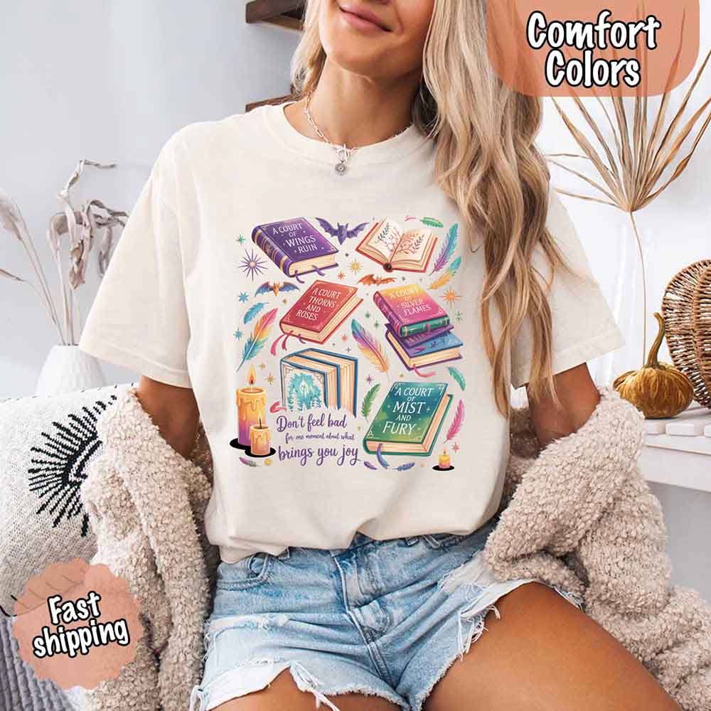 Velaris Book Lover Comfort Colors Tee – ACOTAR Bat Boys Shirt for Women, SJM-Inspired Gift