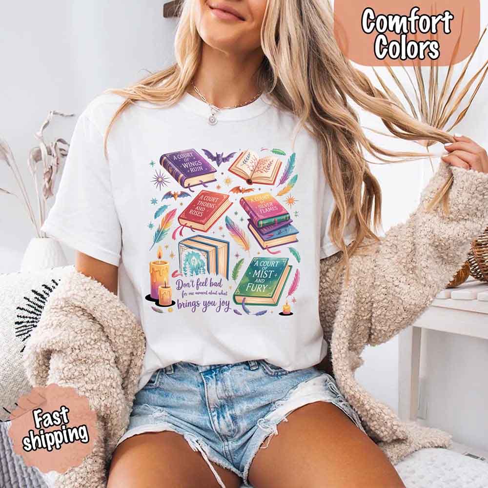 Velaris Book Lover Comfort Colors Tee – ACOTAR Bat Boys Shirt for Women, SJM-Inspired Gift