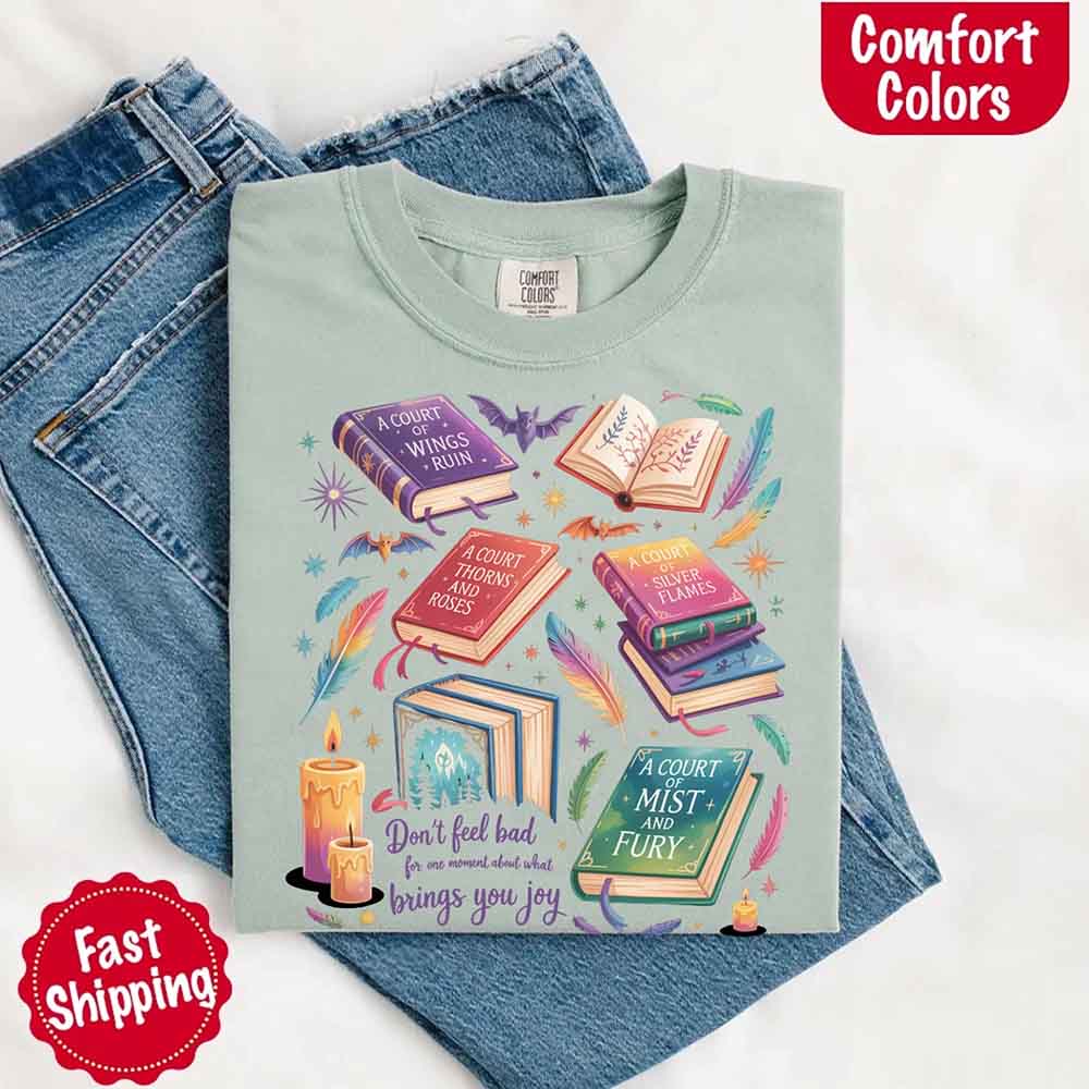 Velaris Book Lover Comfort Colors Tee – ACOTAR Bat Boys Shirt for Women, SJM-Inspired Gift