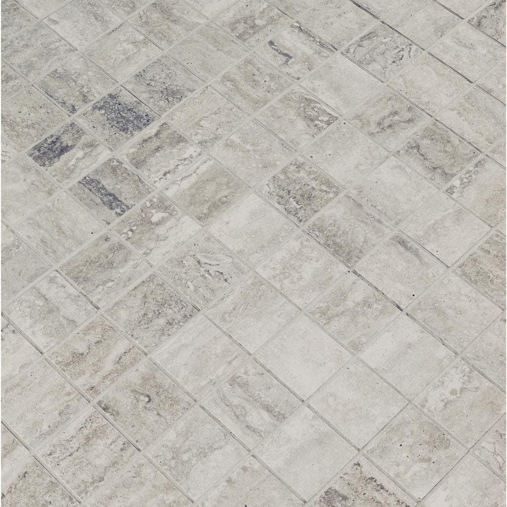 Mosaico de porcelana gris Veneto de 30 x 30 cm con montaje en malla de 5 x 5 cm - Colección MSI