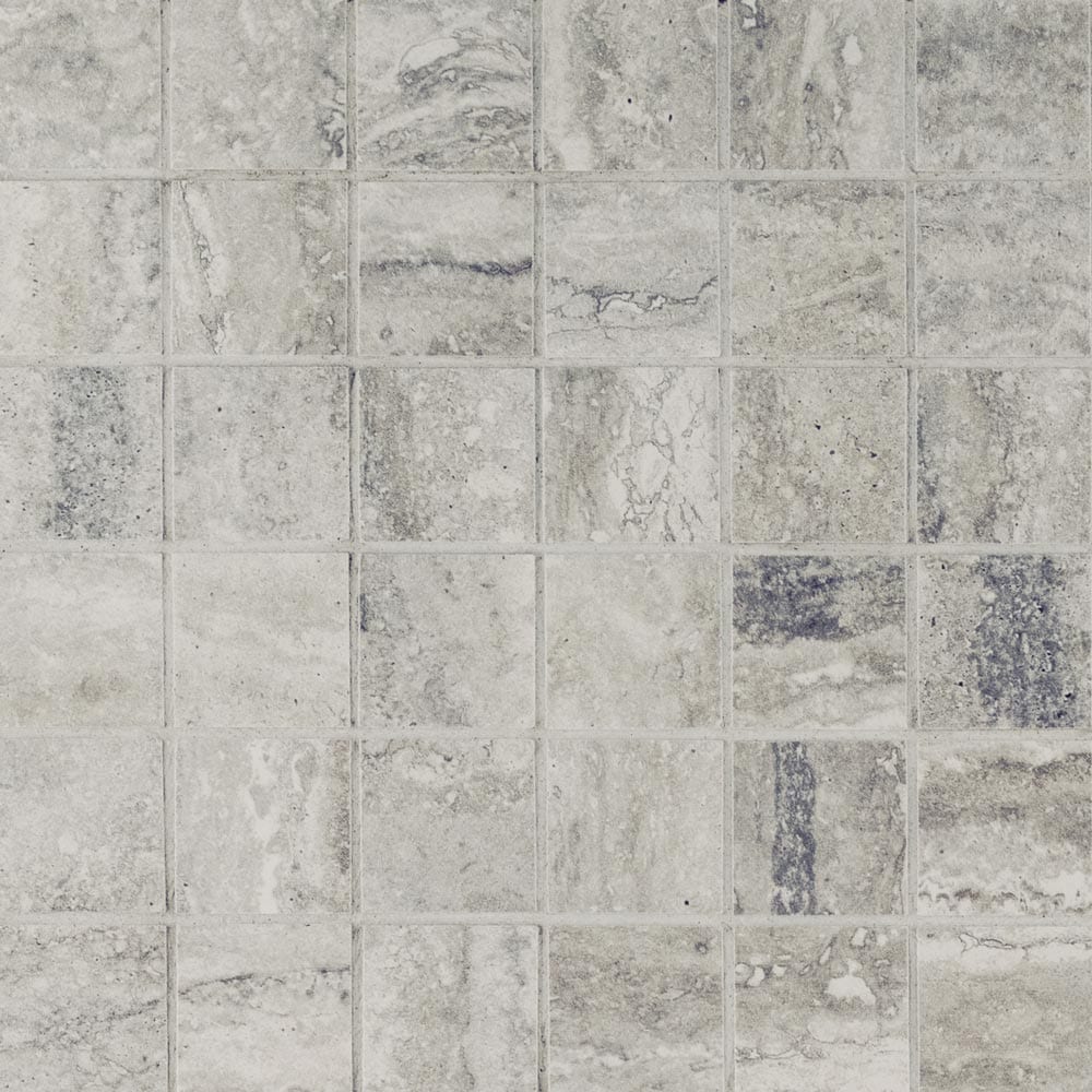 Mosaico de porcelana gris Veneto de 30 x 30 cm con montaje en malla de 5 x 5 cm - Colección MSI