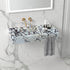 Lavabo de baño de pared de mármol Calacatta Viola con desagüe oculto y toallero