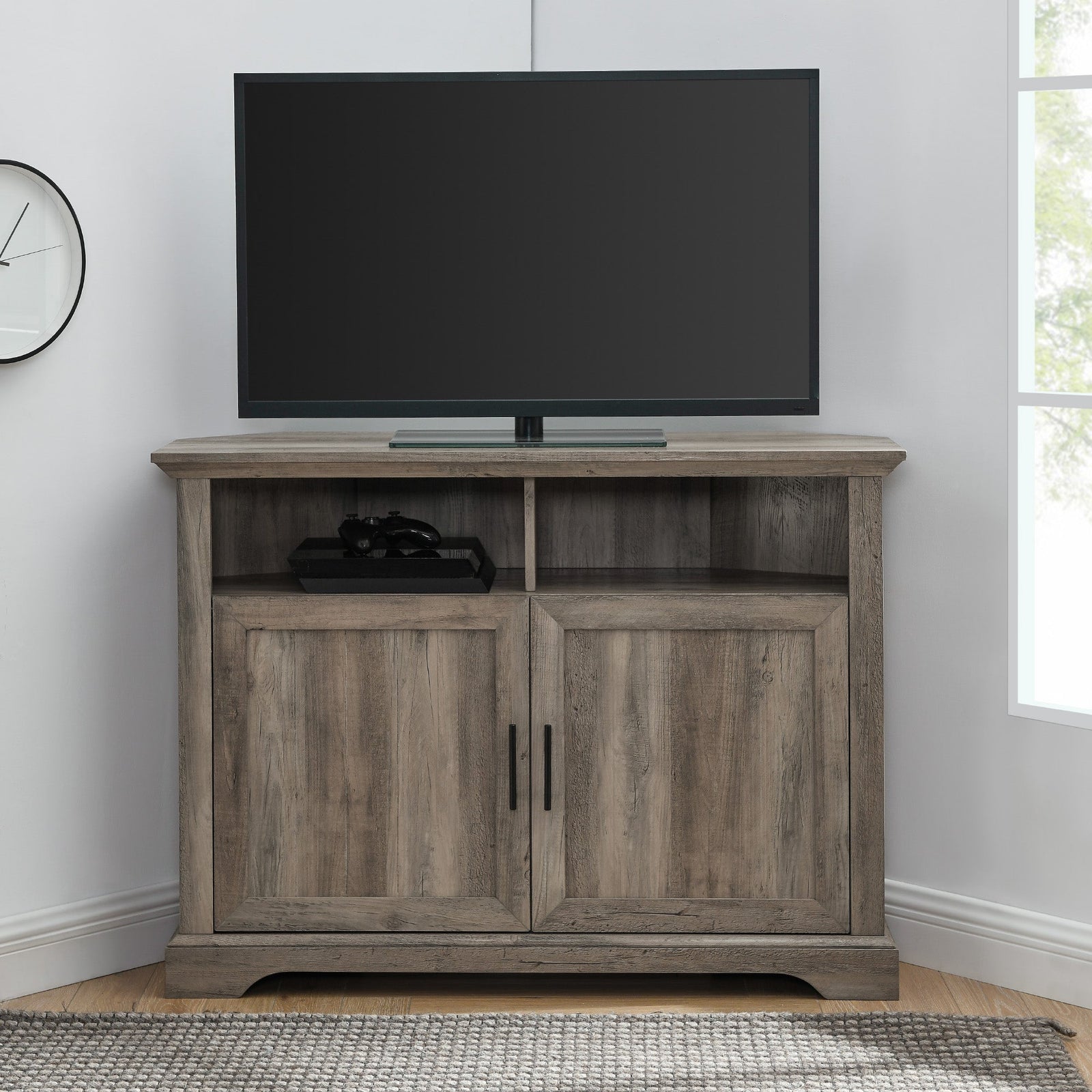Mueble de TV de esquina con puerta ranurada Columbus de 44