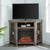 Mueble de TV de esquina con chimenea de madera de 48" de estilo granero