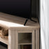 Mueble de TV de esquina con chimenea de madera de 48" de estilo granero