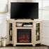 Mueble de TV de esquina con chimenea de madera de 48" de estilo granero