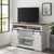 Mueble de TV moderno tipo highboy con puerta corrediza estilo granero de 52" de estilo rústico