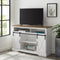 Mueble de TV moderno tipo highboy con puerta corrediza estilo granero de 52" de estilo rústico