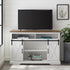 Mueble de TV moderno tipo highboy con puerta corrediza estilo granero de 52" de estilo rústico