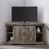 Mueble de TV de esquina con puerta corrediza de granero de 52"