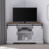 Mueble de TV de esquina con puerta corrediza de granero de 52"