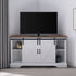 Mueble de TV de esquina con puerta corrediza de granero de 52"