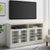 Mueble de TV de 4 puertas de vidrio color avellana