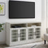 Mueble de TV de 4 puertas de vidrio color avellana