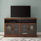 Mueble de TV de 4 puertas de vidrio color avellana