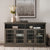 Mueble de TV de 4 puertas de vidrio color avellana