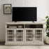 Mueble de TV de 4 puertas de vidrio color avellana