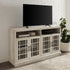 Mueble de TV de 4 puertas de vidrio color avellana