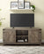 Mueble de TV con puerta de granero