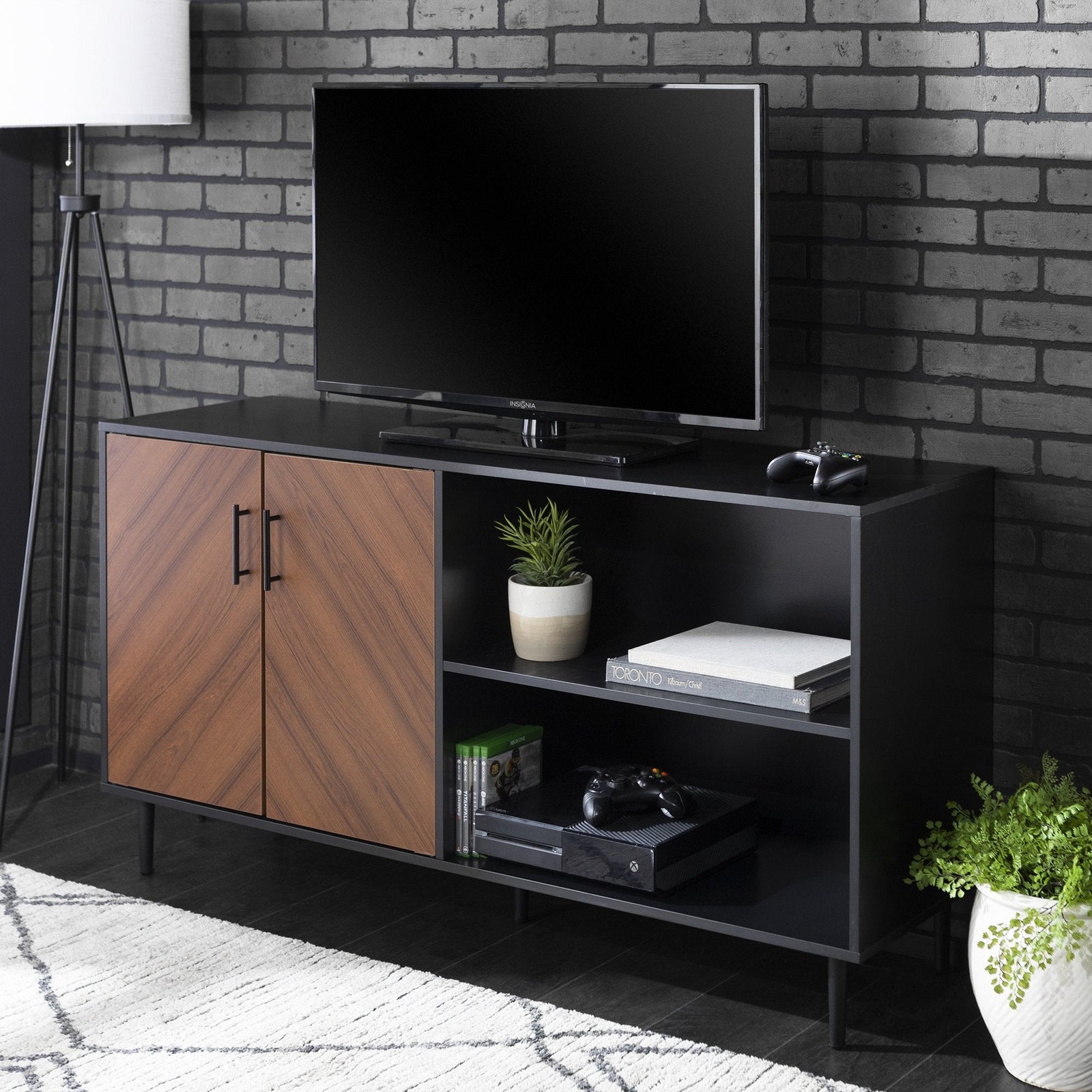 Aparador/mueble de TV asimétrico Bookmatch