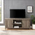 Mueble de TV de 2 puertas con ranuras moderno de 58" de estilo rústico