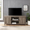 Mueble de TV de 2 puertas con ranuras moderno de 58" de estilo rústico