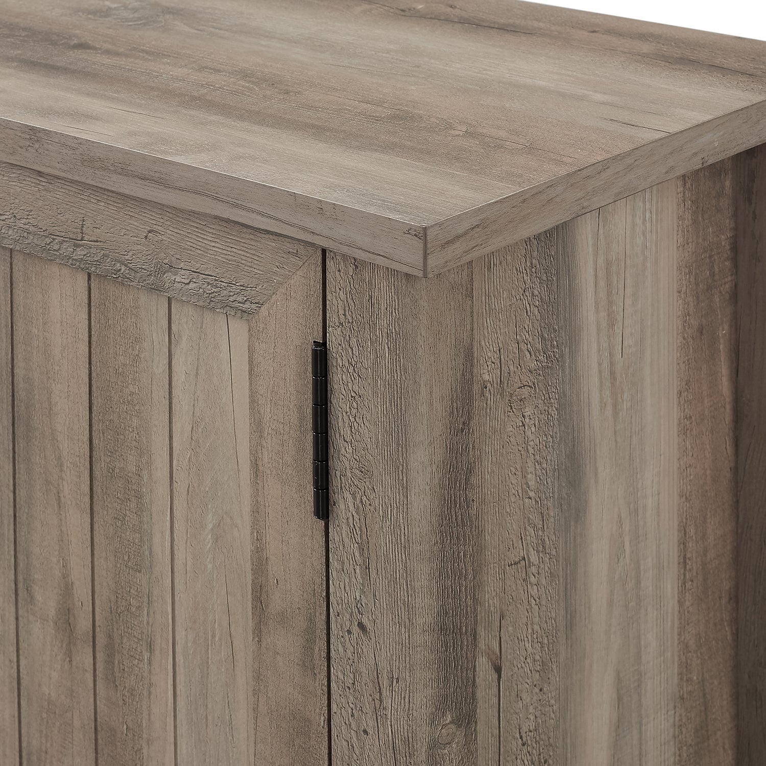 Mueble de TV de 2 puertas con ranuras moderno de 58