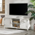 Mueble de TV de 2 puertas con ranuras moderno de 58" de estilo rústico