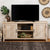 Mueble de TV de 2 puertas con ranuras moderno de 58" de estilo rústico