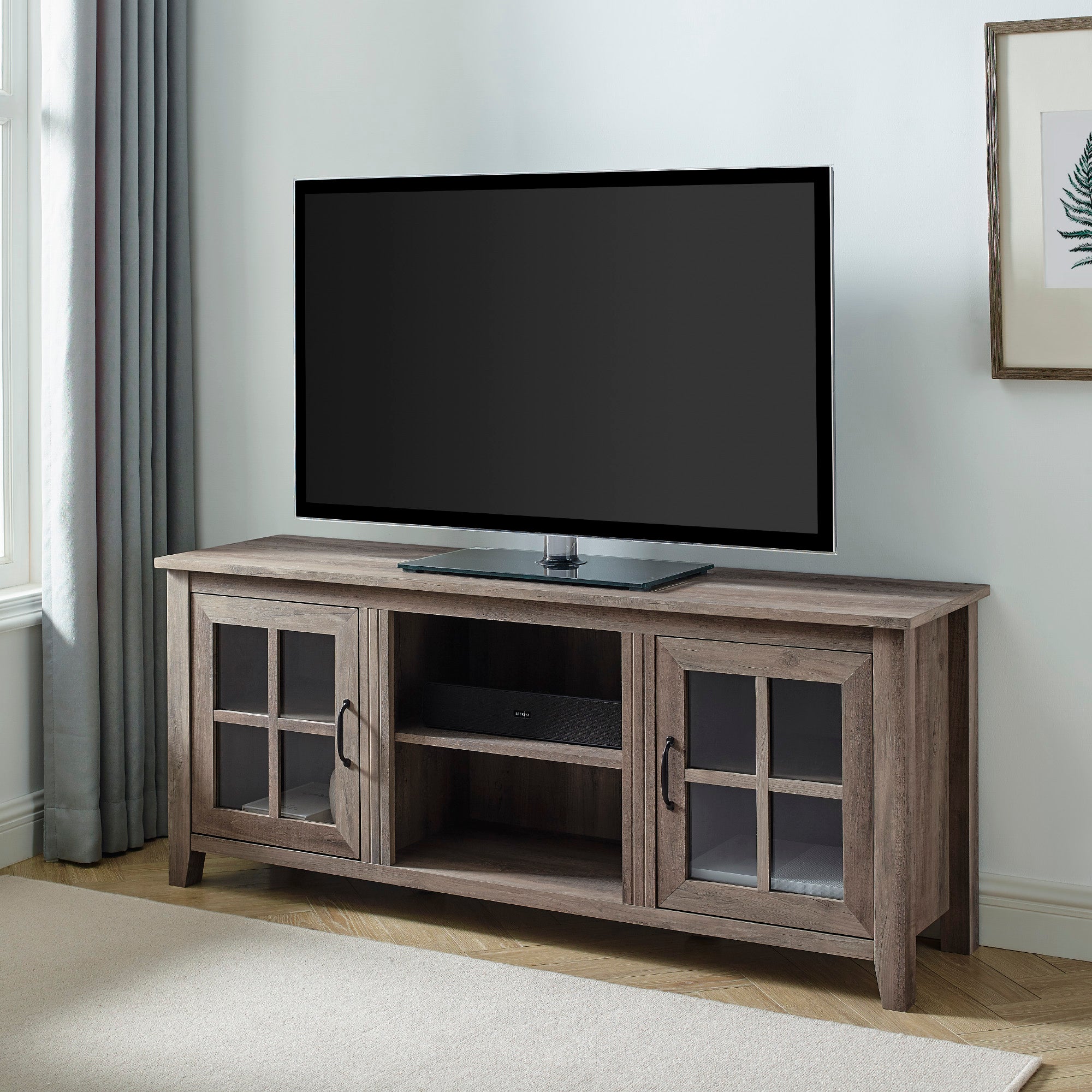 Consola de TV con puerta de vidrio de 58"