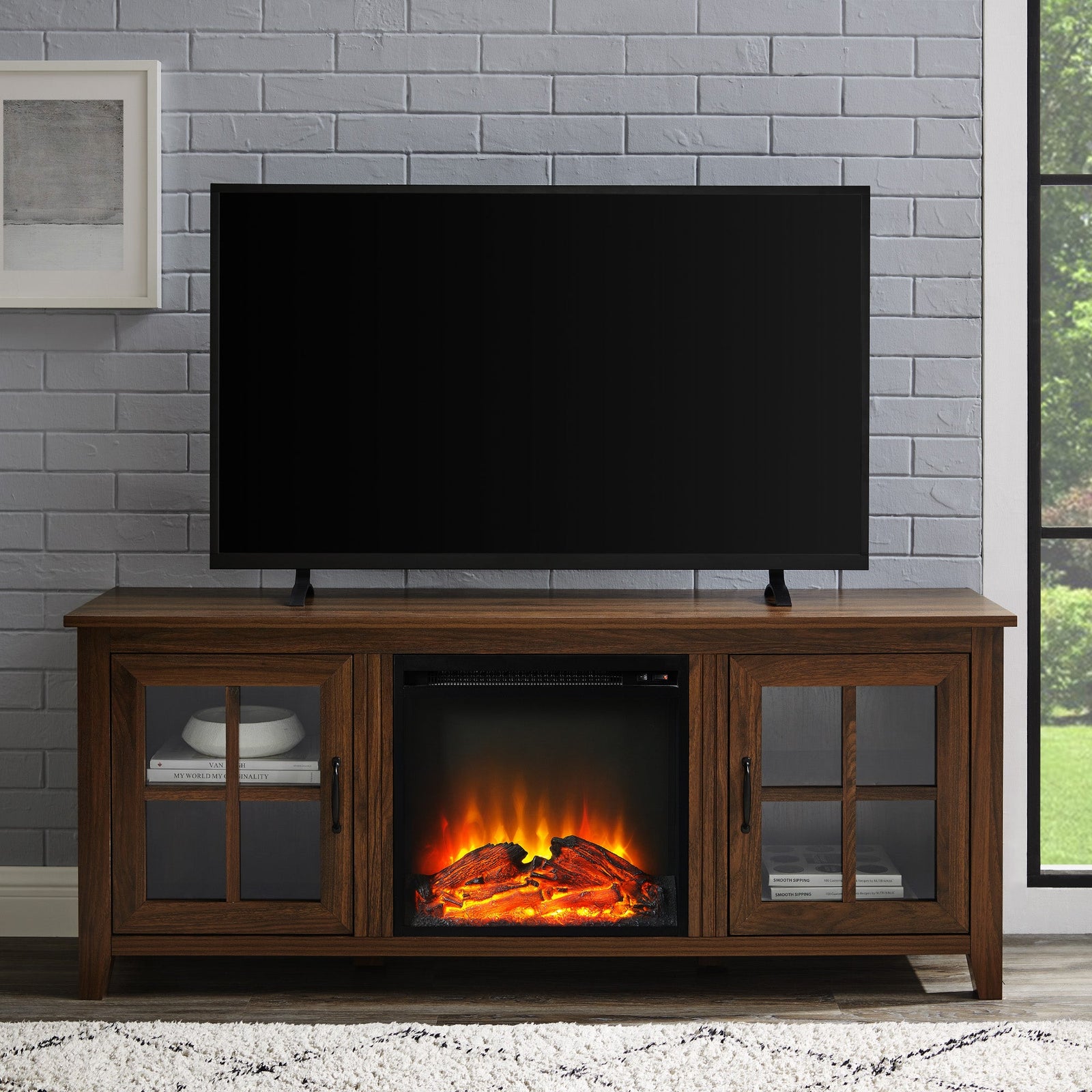 Mueble de TV con chimenea Essential
