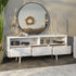 Consola de TV de madera maciza con 3 cajones Sloane
