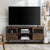 Consola de TV de vidrio y madera Owen