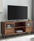 Consola de TV de vidrio y madera Owen