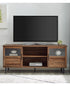 Consola de TV de vidrio y madera Owen