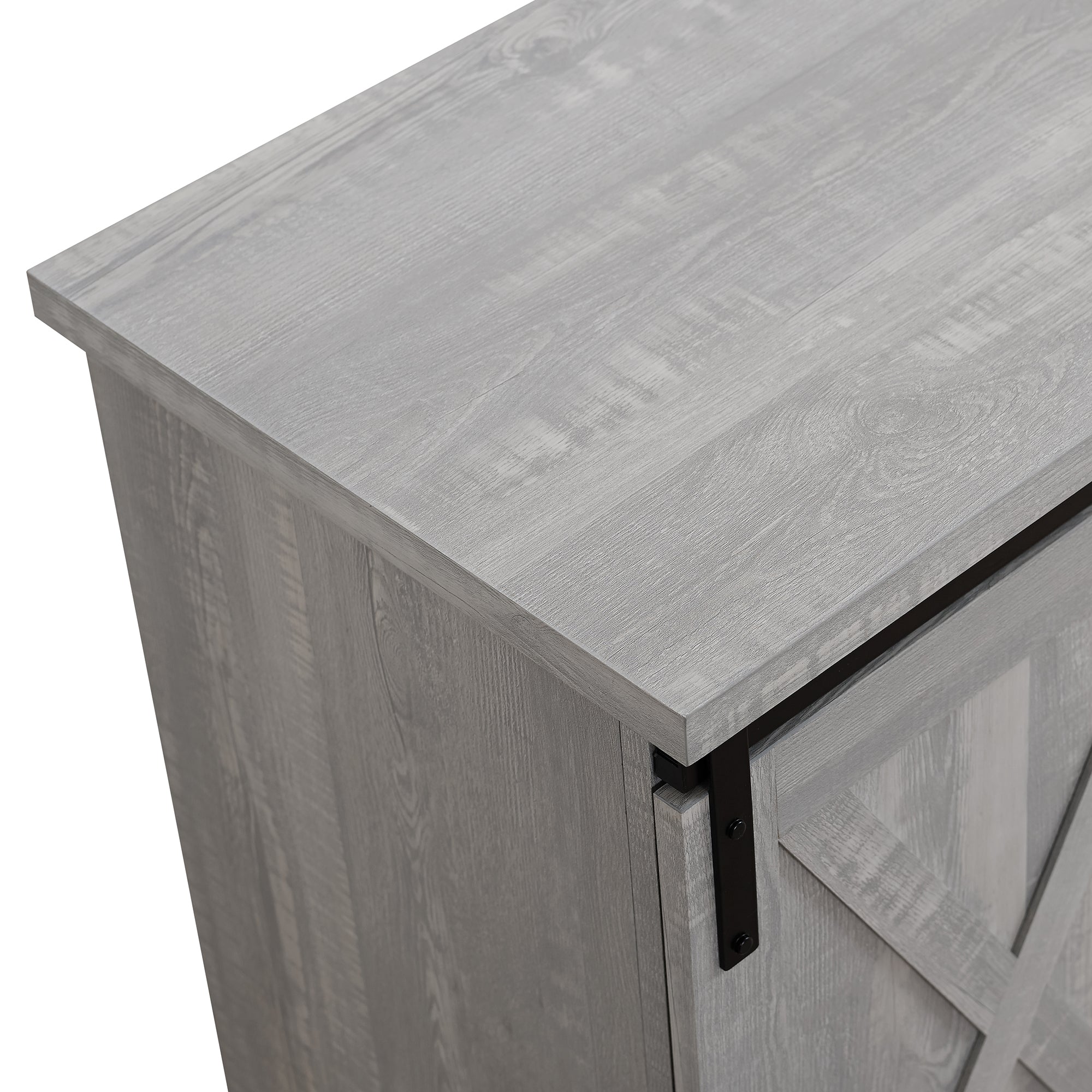 Soporte para TV con puerta corrediza de granero de 58"
