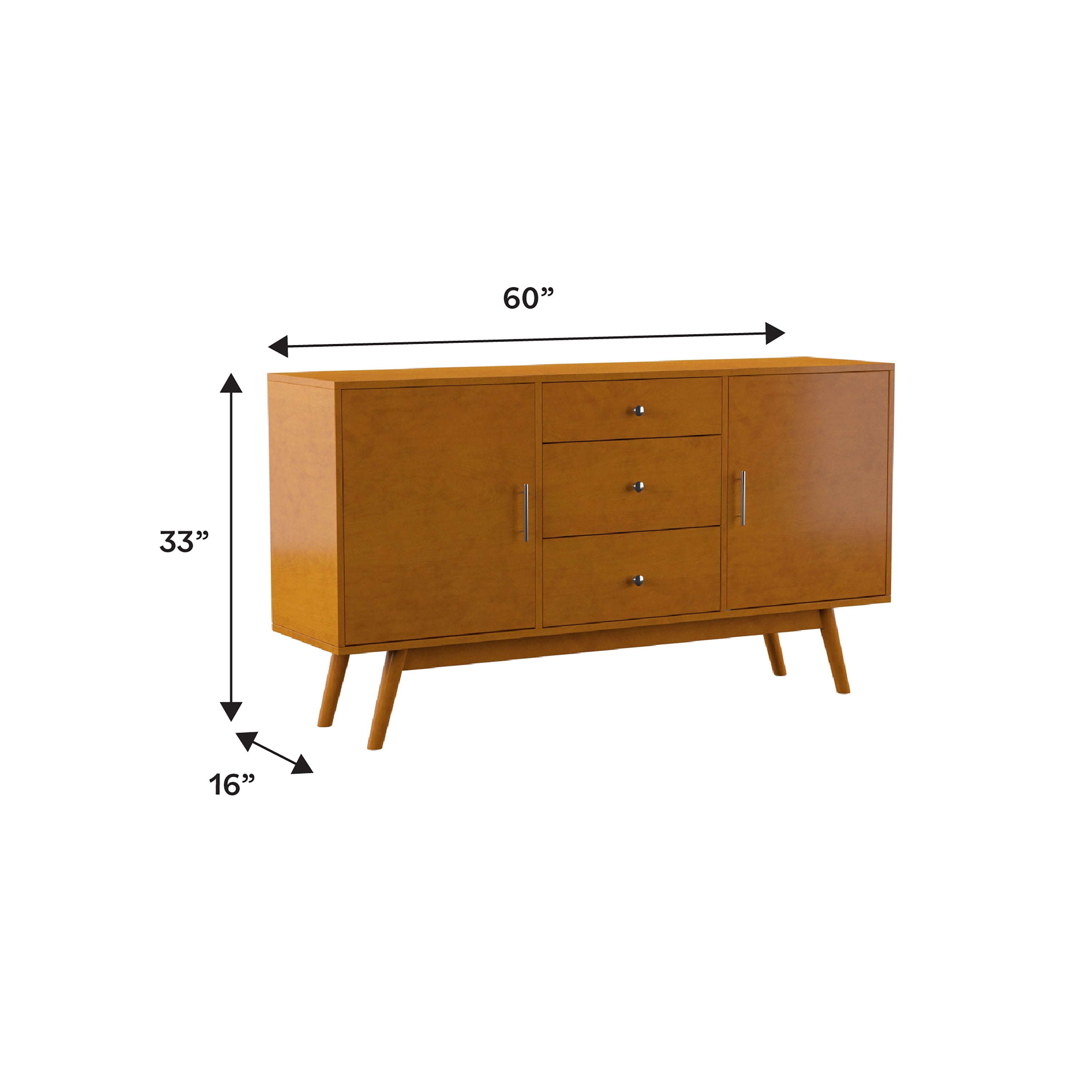 Mueble de TV de 60" de mediados de siglo