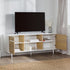 Consola multimedia moderna de 2 puertas y 60"