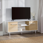 Consola multimedia moderna de 2 puertas y 60"