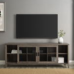 Mueble de TV industrial Arthur con puerta corrediza de malla