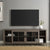 Mueble de TV industrial Arthur con puerta corrediza de malla