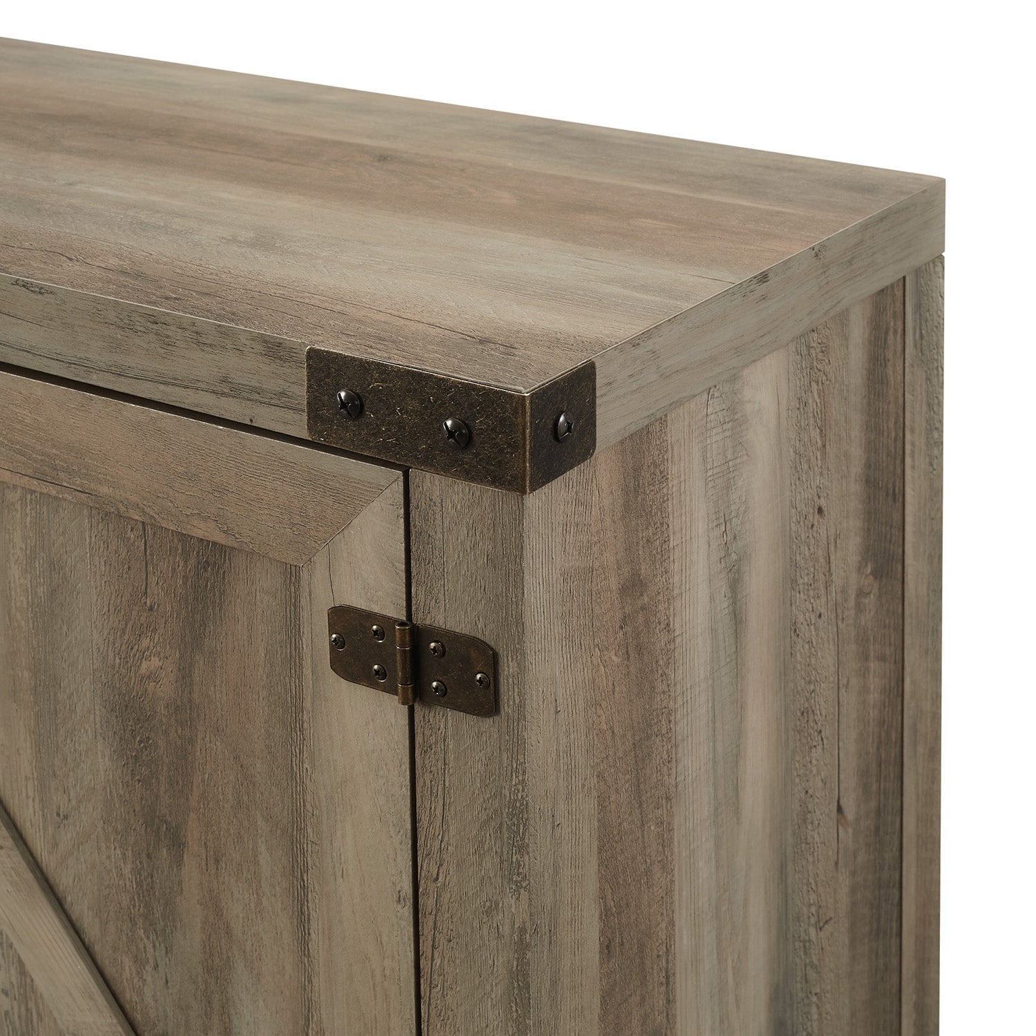 Mueble de TV con puerta de granero