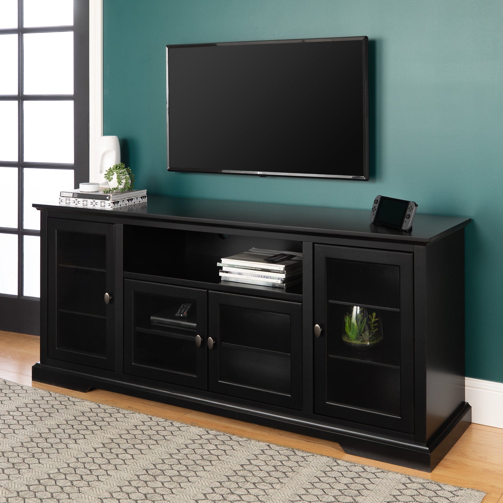 Mueble de TV de madera estilo Highboy de 70