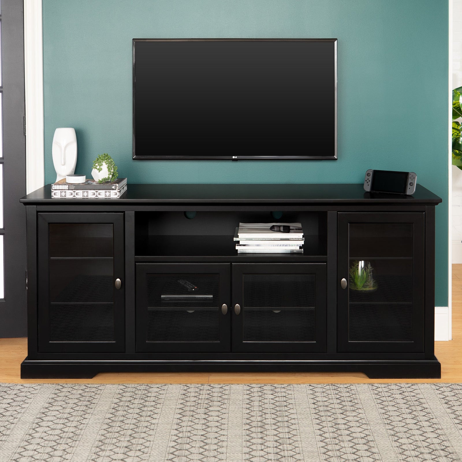 Mueble de TV de madera estilo Highboy de 70